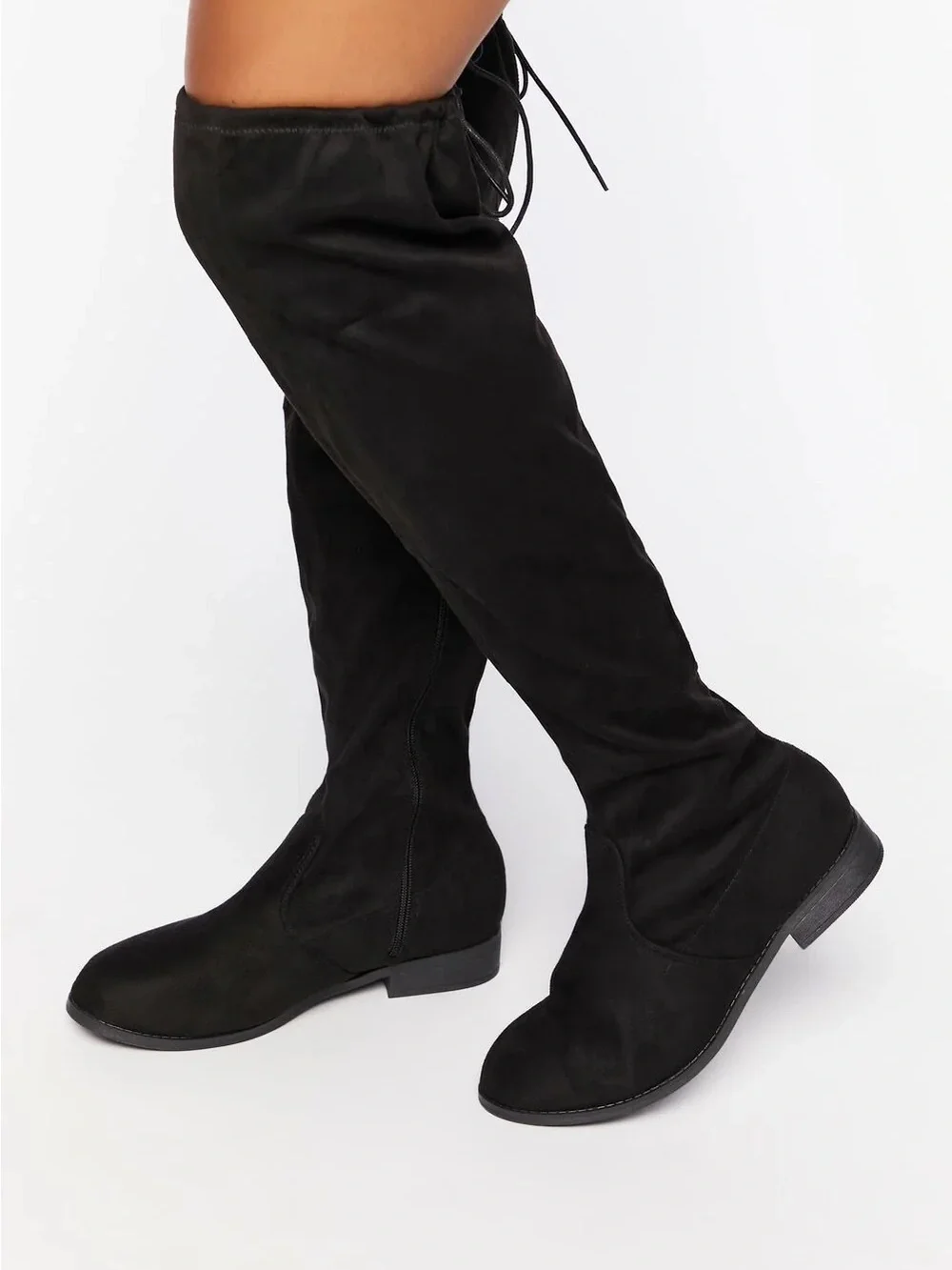 Forever 21 Black Over-the-Knee Flat Boots